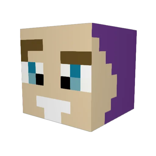 YouriGir Minecraft avatar head, 3D render