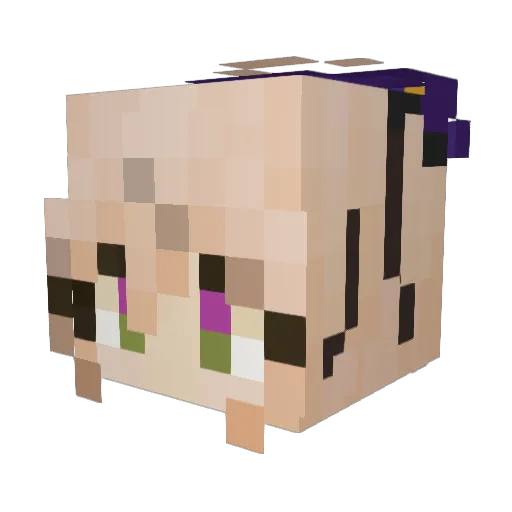 Yourmo697763 Minecraft avatar head, 3D render