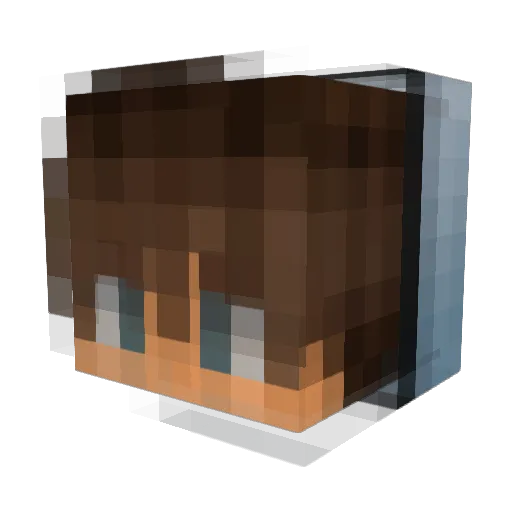Youseflx Minecraft avatar head, 3D render