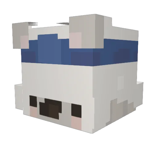 Yousewe Minecraft avatar head, 3D render