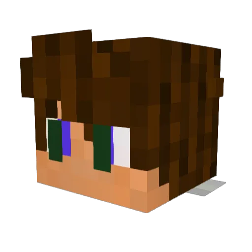 Yousiuk Minecraft avatar head, 3D render