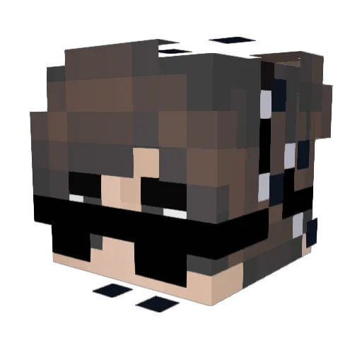 Yousof01 Minecraft avatar head, 3D render