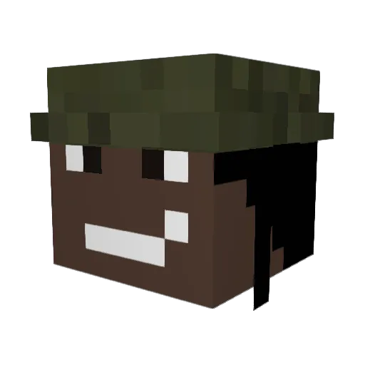 Youssounator Minecraft avatar head, 3D render