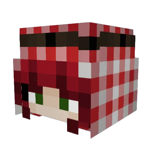 Youssra Minecraft avatar head, 3D render