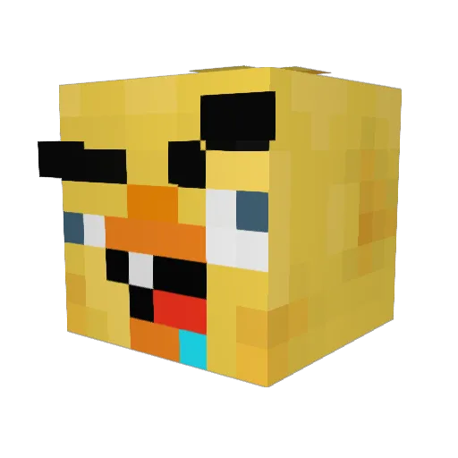 Yousxf Minecraft avatar head, 3D render