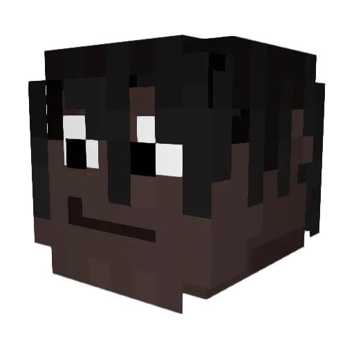 Youtax Minecraft avatar head, 3D render