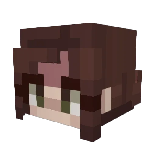 Youthful__ Minecraft avatar head, 3D render
