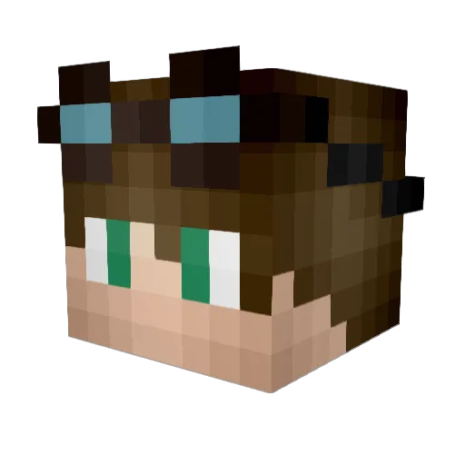 YoutubeSlxyz Minecraft avatar head, 3D render