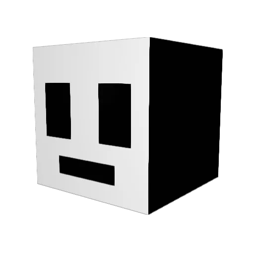 Youtube_Block Minecraft avatar head, 3D render