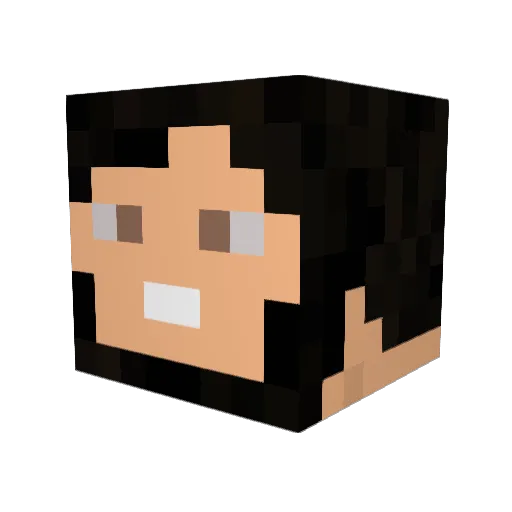 Youtube_DR3X Minecraft avatar head, 3D render
