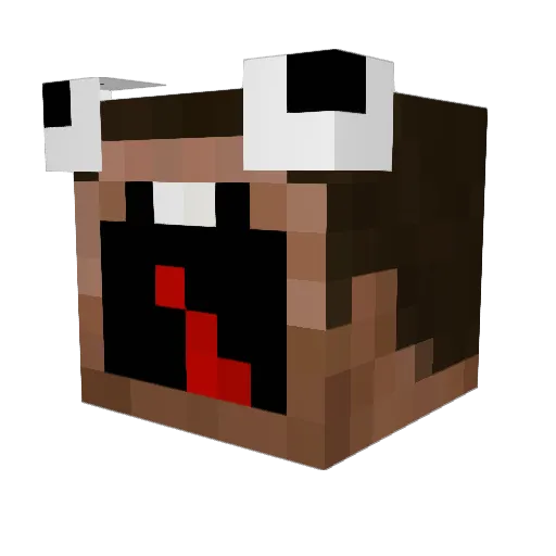 Youtube_ZenZone Minecraft avatar head, 3D render