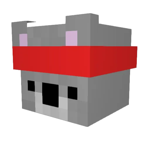 Youtukus Minecraft avatar head, 3D render