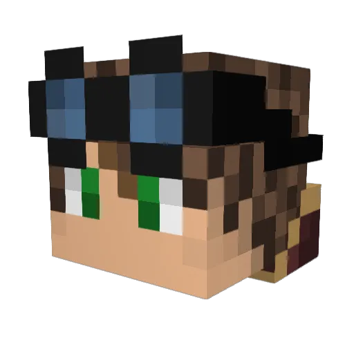Youtuu95 Minecraft avatar head, 3D render