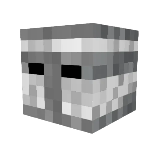 Youu_ Minecraft avatar head, 3D render