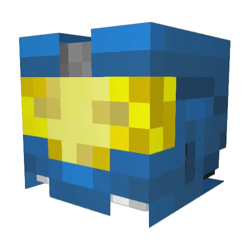 YouvYXD Minecraft avatar head, 3D render
