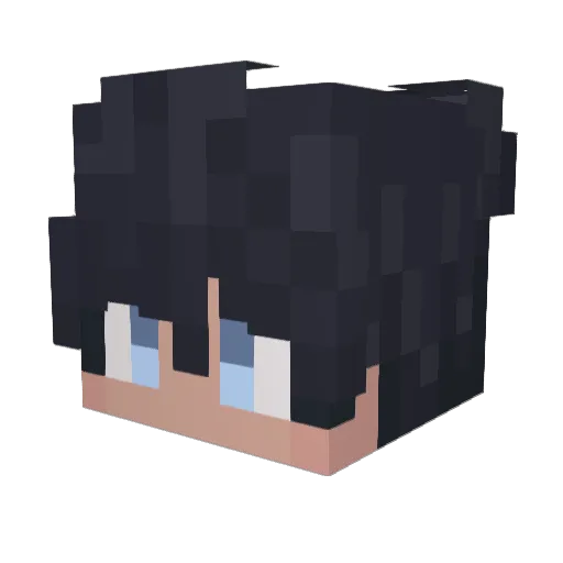 YouwetBTW Minecraft avatar head, 3D render