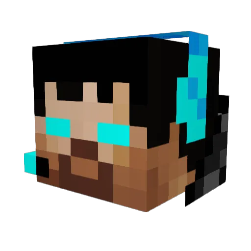 Youwillbesorry Minecraft avatar head, 3D render