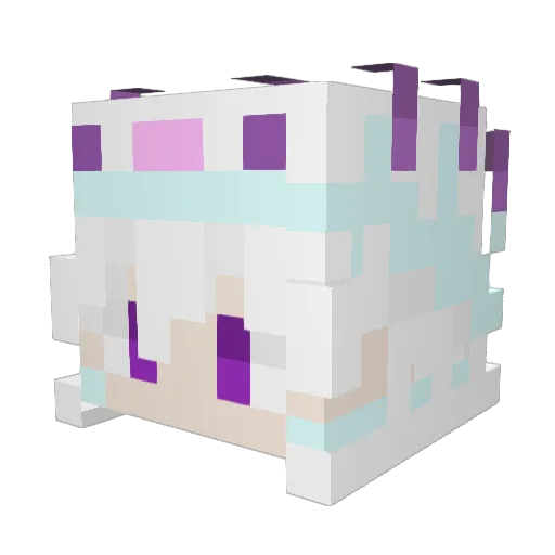 Youzi_BY Minecraft avatar head, 3D render
