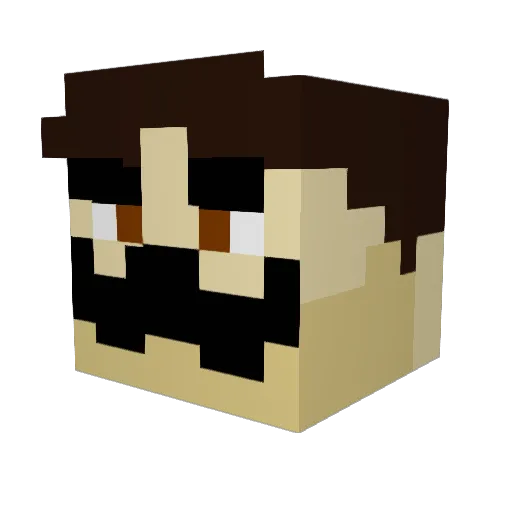 Yovivak Minecraft avatar head, 3D render