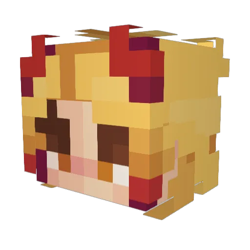 YowenFake Minecraft avatar head, 3D render