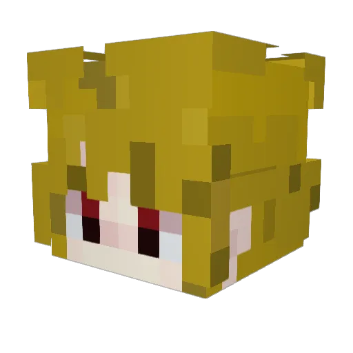 Yowgert Minecraft avatar head, 3D render