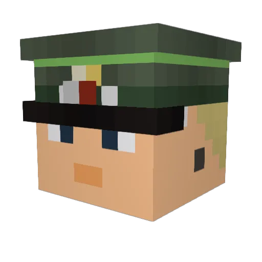 Yowi2010 Minecraft avatar head, 3D render