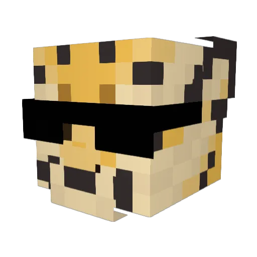 Yowit Minecraft avatar head, 3D render