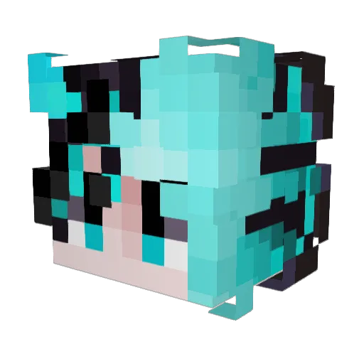 Yowtzie_ Minecraft avatar head, 3D render