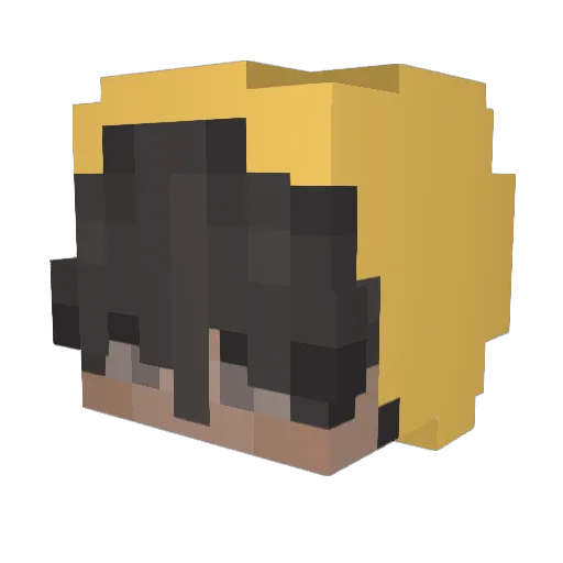Yowu_ Minecraft avatar head, 3D render