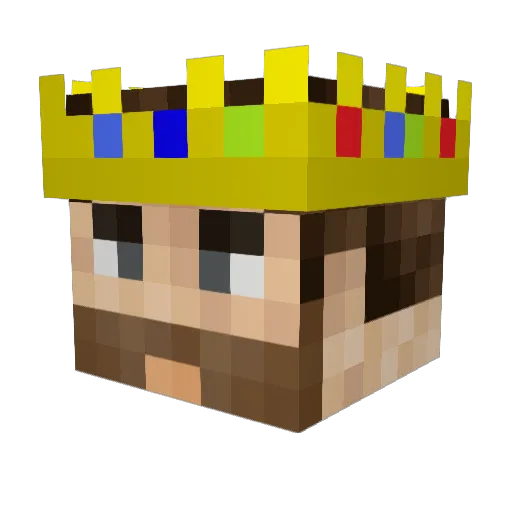 Yowzaa Minecraft avatar head, 3D render