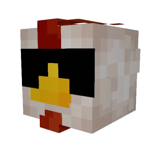 Yoxiki Minecraft avatar head, 3D render