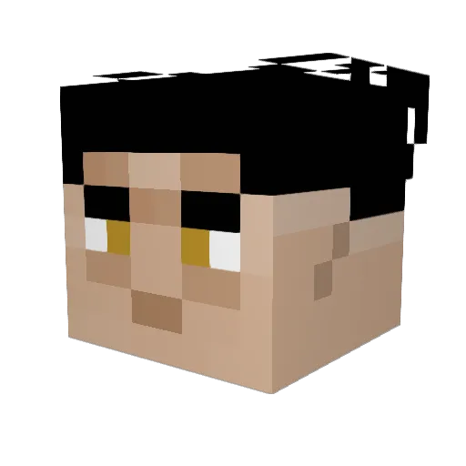 Yoyigouus Minecraft avatar head, 3D render