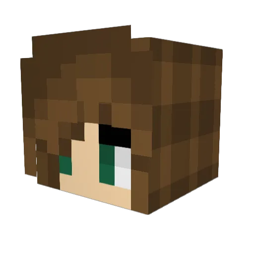 Yoyoist Minecraft avatar head, 3D render