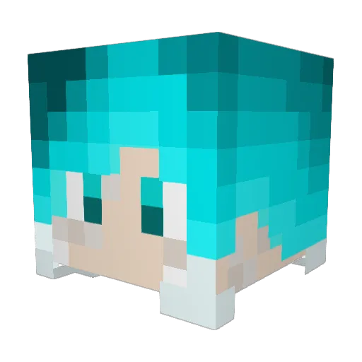 Yozak_ Minecraft avatar head, 3D render