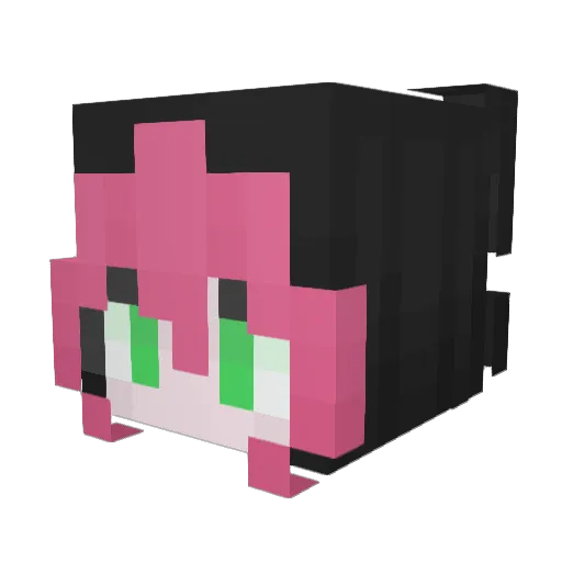 YozoMiau Minecraft avatar head, 3D render