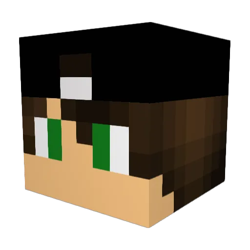 Yozox Minecraft avatar head, 3D render