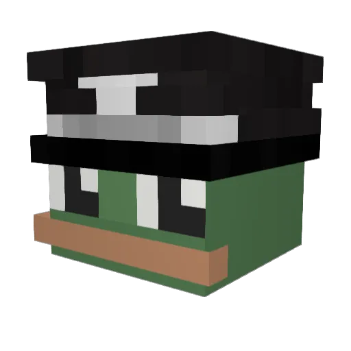 Ypolc_ Minecraft avatar head, 3D render