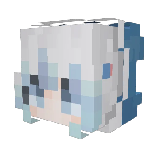 YpsilonAchse Minecraft avatar head, 3D render