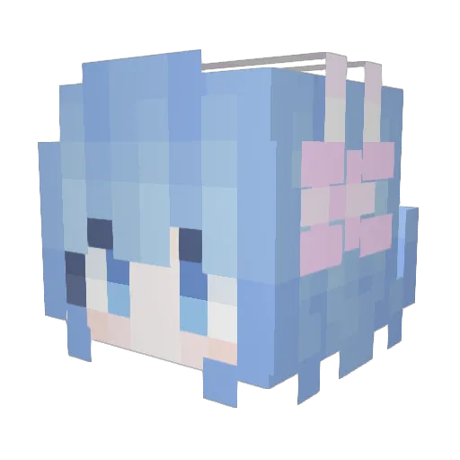 Yqelsx Minecraft avatar head, 3D render