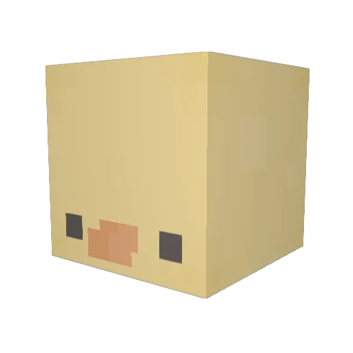 Yqnnq Minecraft avatar head, 3D render