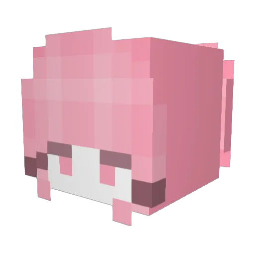 Yqra Minecraft avatar head, 3D render