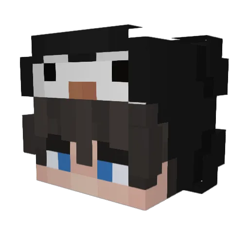 Yraaaeee Minecraft avatar head, 3D render