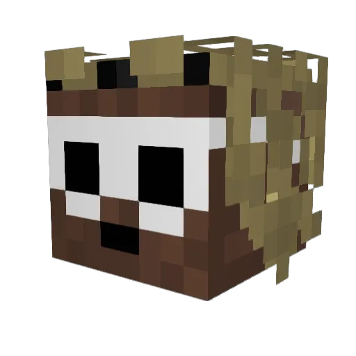 YrbLink Minecraft avatar head, 3D render