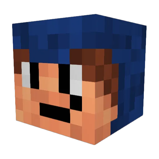 Yrbas Minecraft avatar head, 3D render