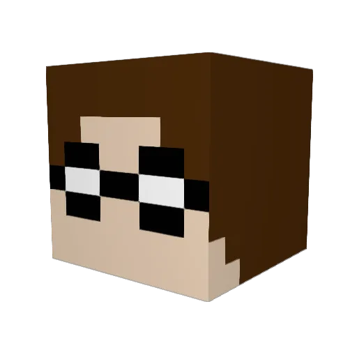 Yrech Minecraft avatar head, 3D render