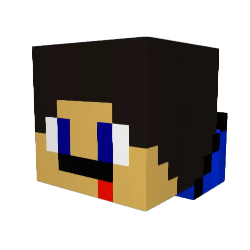 Yrele Minecraft avatar head, 3D render