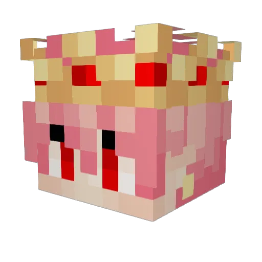 YremeIxel Minecraft avatar head, 3D render