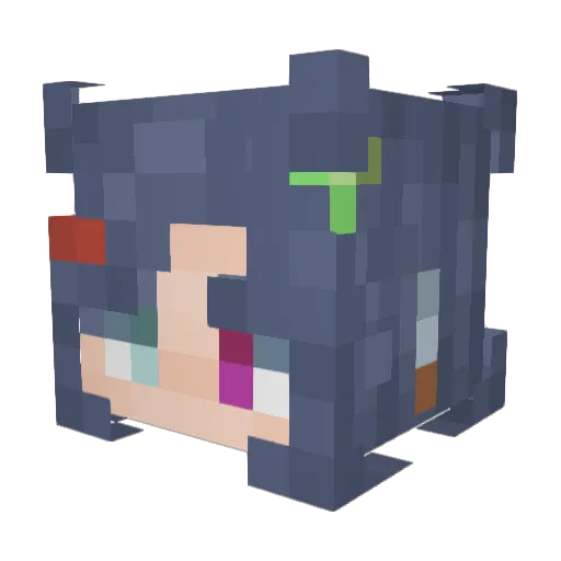 Yrense Minecraft avatar head, 3D render
