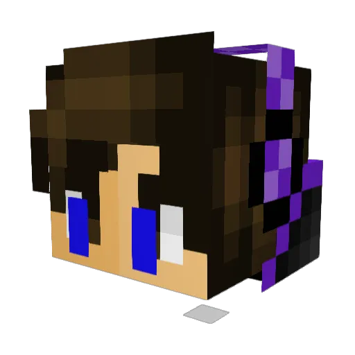 Yrippa Minecraft avatar head, 3D render