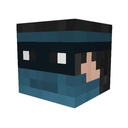 Yrom_45 Minecraft avatar head, 3D render